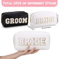 thumbnail image 2 of Bolsa de maquillaje Oudain Bride and Groom de piel sintética blanca, 2 unidades, 2 of 7