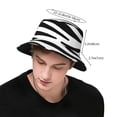 thumbnail image 3 of TEQUAN Foldable Polyester Adult Bucket Hat Abstract Animal Zebra Stripes Prints Sun Beach Fishing Outdoor Cap Unisex, 3 of 5