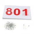thumbnail image 1 of Lipstore 100 Pcs Bavoirs de Course Numéro d'Athlète Réutilisables avec Épingles 100 Numéros Bavoirs de Course 801 à 900, 1 of 8