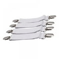 thumbnail image 2 of 4Pcs Bed Sheet Clip 2.5Cm Long 70-230Cm (Old Style) With Rubber Teeth White (4 Pieces)-Color: White, 2 of 5