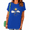 Blue, variant on Black Women's Vintage Boho Symmetric Golden Sun Moon Cloud Celestial Graphic Short Sleeve T-Shirt Tops