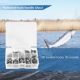 thumbnail image 4 of Pesca 100 unids/caja de anzuelos de acero juego de anzuelos de pesca aplanados negros con aparejos de púas FLhrweasw Nuevo, 4 of 8
