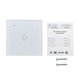 thumbnail image 1 of Interruptor táctil con control remoto WiFi, interruptor de luz, electrodomésticos, panel de control de vidrio templado, blanco, 1 unidad Advancent EL001686-04B, 1 of 2