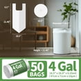 thumbnail image 7 of Small Trash Bags with Handles (1.2/2/2.6/3/4/5/6/8/13 Gallon) - Ocean Plastic Upcycling - Plastic Garbage Bags, Can Bin & Waste Basket Liner for Kitchen, Bathroom, Office and Pets, 7 of 7