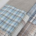 thumbnail image 3 of Comforter Set Queen Size  3-Piece Coverlet Set for Night Sleep  Bedding Quilt with Green Yellow Blue Plaid Striped Real Patchwork, 3 of 4