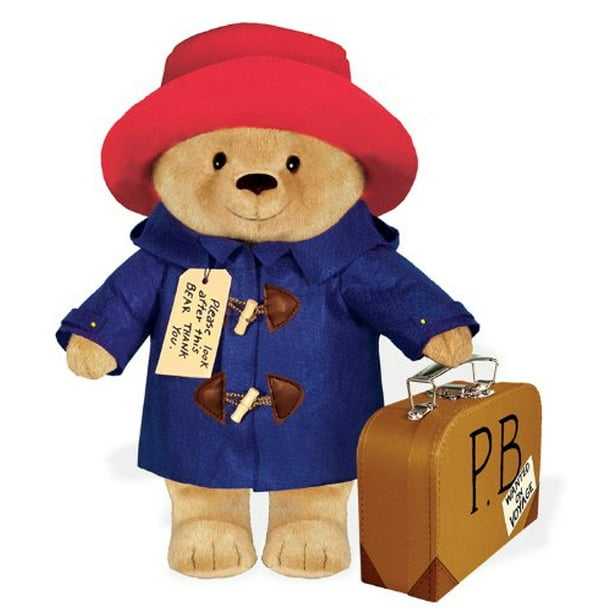 paddington bear 16"soft toy w/ suitcase