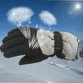 thumbnail image 5 of Kids Winter Cold Weather Ski Gloves Boy-Girl Warm Windproof Snow Gloves Grey 4-7 Years, 5 of 8