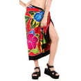 thumbnail image 2 of HAPPY BAY Women's Beachwear Summer Beach Wrap Bikini Wraps Sarong Coverups Skirt Bathing suit Swim Cover up Swimwear Swimsuit Coverups for Women One Size Coal, Floral, 2 of 4