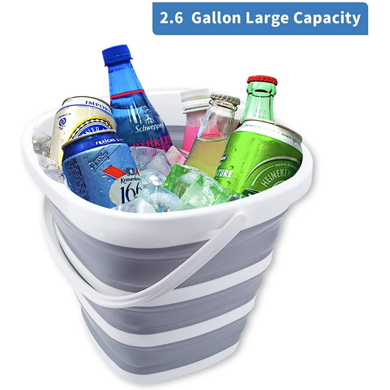 Craftend Collapsible Bucket 10L 2.6 Gallon Cleaning Bucket Mop Bucket Folding Foldable Portable Small Plastic Water Supplies for Outdoor Garden