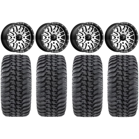 MSA Machined Brute 14" UTV Wheels 32" Regulator Tires Polaris RZR XP 1000 / PRO XP / Ranger XP 900/1000