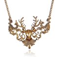 thumbnail image 1 of Personalized Vintage Deer Head Exaggerated Necklace, 1 of 6