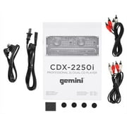 Gemini CDX-2250i Pro DJ Dual Two Deck Rack Mount CD/MP3 Media Player+2-Ch Mixer