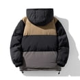 thumbnail image 4 of Mens Fall And Winter Color Collision Cotton Jacket Jacket Casual Special Paragraph Zipper Double Pockets Long Sleeved Hooded Cotton Jacket Jacket, 4 of 8
