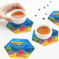 thumbnail image 5 of Kdxio Submarine And Landscape Funny Coasters,4 Pcs Leather Coasters,Housewarming Gifts,Protect Furniture from Water Marks Scratch and Damage, 5 of 6