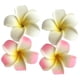 thumbnail image 1 of 4 piezas blanco y rosa hawaiano Frangipani Plumeria cabeza de espuma flor fiesta playa pinzas para el cabello pasadores accesorios para el cabello (7 cm), 1 of 5