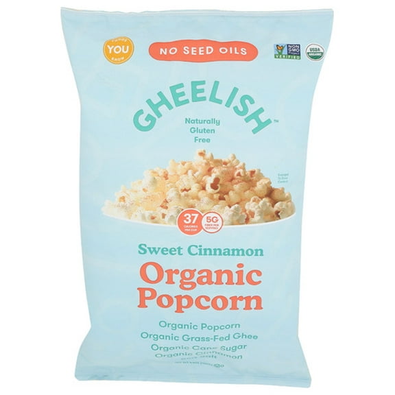 Gheelish Popcorn Sweet Cinnamon Organic 4.4 oz (Pack of 12)