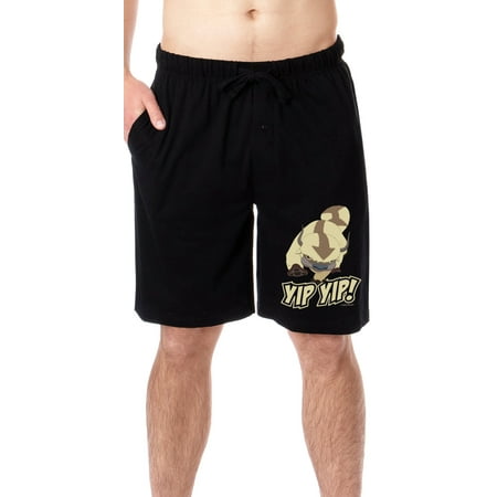 

Nickelodeon Mens Avatar The Last Airbender Appa Yip Yip Sleep Pajama Shorts