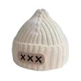 thumbnail image 1 of Bonnet Bébé Tricoté Épais Élastique Doux Régulier Unisexe Antidérapant Chaud Froid Résistant Rayé Texture Décoratif Enfants Bonnet W, 1 of 10
