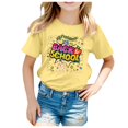 thumbnail image 1 of T-Shirts d'Été pour Garçons et Filles, Mode École, Imprimé Graphique, Manches Courtes, Décontracté, Printemps, 6-7 Ans, 1 of 4