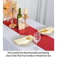 thumbnail image 3 of Chemin de Table Paillettes Or Rose pour Mariage/dcoration d'vnements 30 x 180cm (Rouge, 1), 3 of 4