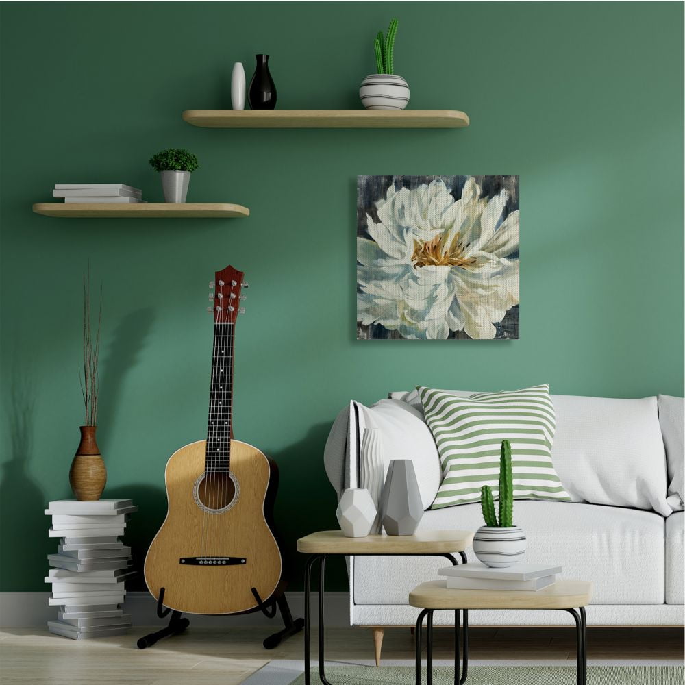 Stupell Industries Organic Blooming White Petals with Rustic Charm Designed by Third and Wall