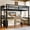 Black+Metal+Twin, variant on HMYG Queen Metal Loft Bed with Power Outlet and LED Light, Black