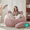 Pink, variant on Ebenchico 3.6ft Cat Shaped Bean Bag Chair for Adults Teens Kids, Giant Faux Fur Plush Beanbag Chairs with Filler, Black