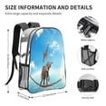thumbnail image 4 of Susaid Elephant Giraffe Print Clear Backpack See Through Transparent Plastic Clear Bookbags for School, College, Stadium,Work, 4 of 7
