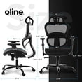 thumbnail image 4 of Oline ErgoPro Chaise de Bureau Ergonomique avec Dossier Inclinable, Noir, 4 of 5