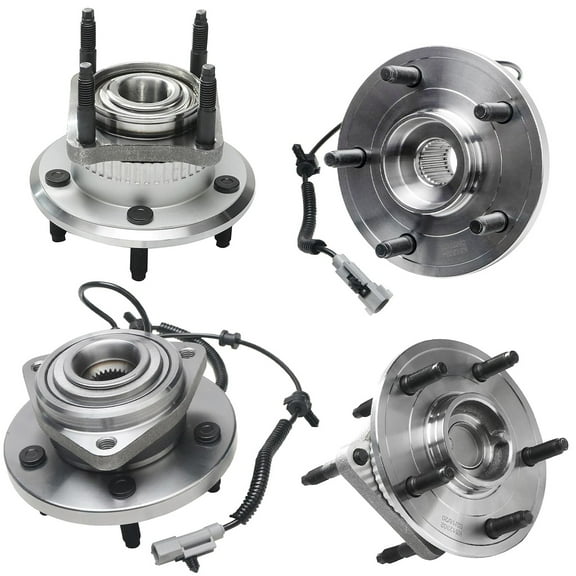 Detroit Axle - 4pc Wheel Bearing Hubs for 2005-2010 Jeep Grand Cherokee Commander, 4 Front & Rear Wheel Bearing & Hubs 2006 2007 2008 2009 Replacement