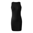 thumbnail image 4 of WEIGFI Summer Dresses For Women Casual Work Elegant Dress Club Party Evening Bodycon Outdoor Daily Wear Crew Neck Sleeveless Stretchy Slim Fit Solid Color Soft Beach Sundress,Black,XS, 4 of 5
