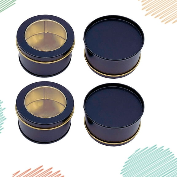 FRCOLOR  4 Pcs Storage Bins with Lids Airtight Container Containers Black