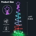 thumbnail image 6 of 16 Color Christmas Spiral Tree, Outdoor Festival Tree with Lights, Outdoor Lighted Tree with Remote Control Timer, Christmas Tree Outdoor Decorations for Yard, Porch, 6 of 8
