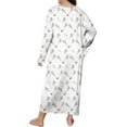 thumbnail image 5 of GTEYOIJN Womens Plus Size Nightgowns Xl Plus-Size Nightgown Plus Size Casual Sleep Dress Women's Plus Heart Print Long Sleeve Round Neck Medium Stretch Loose Nightdress, 5 of 5