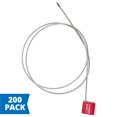thumbnail image 2 of Steel Security Cable Seals, ISO 17712 and C-PAT Certified, Pull-Tite with Aluminum Lock Body, Numbered, Pack of 200 PCS, 2 of 2