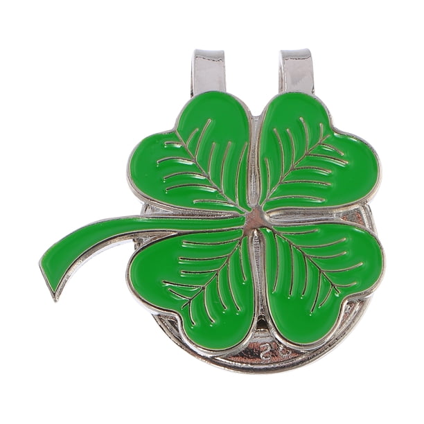 BRIGHTFUFU 1 UNID GRATIS GRATIS SOMBRY Clip Clip de forma de trébol para el sombrero de golf Clovers de cuatro hojas Decoración