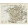 thumbnail image 2 of Babbitt, Gwendolyn 18x15 Black Ornate Wood Framed with Double Matting Museum Art Print Titled - France Map, 2 of 4