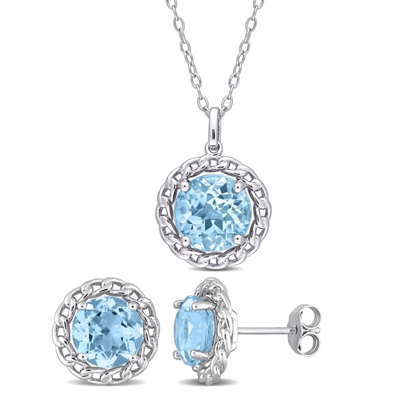 Everly Women's Topaz Sterling Silver Jewelry Set
