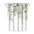 thumbnail image 2 of CSCHome Summer Shower Curtain Leaf Print Shower Curtains Anti-Fog Polyester Plant Leaves with Floral Bathroom Decor, 2 of 6