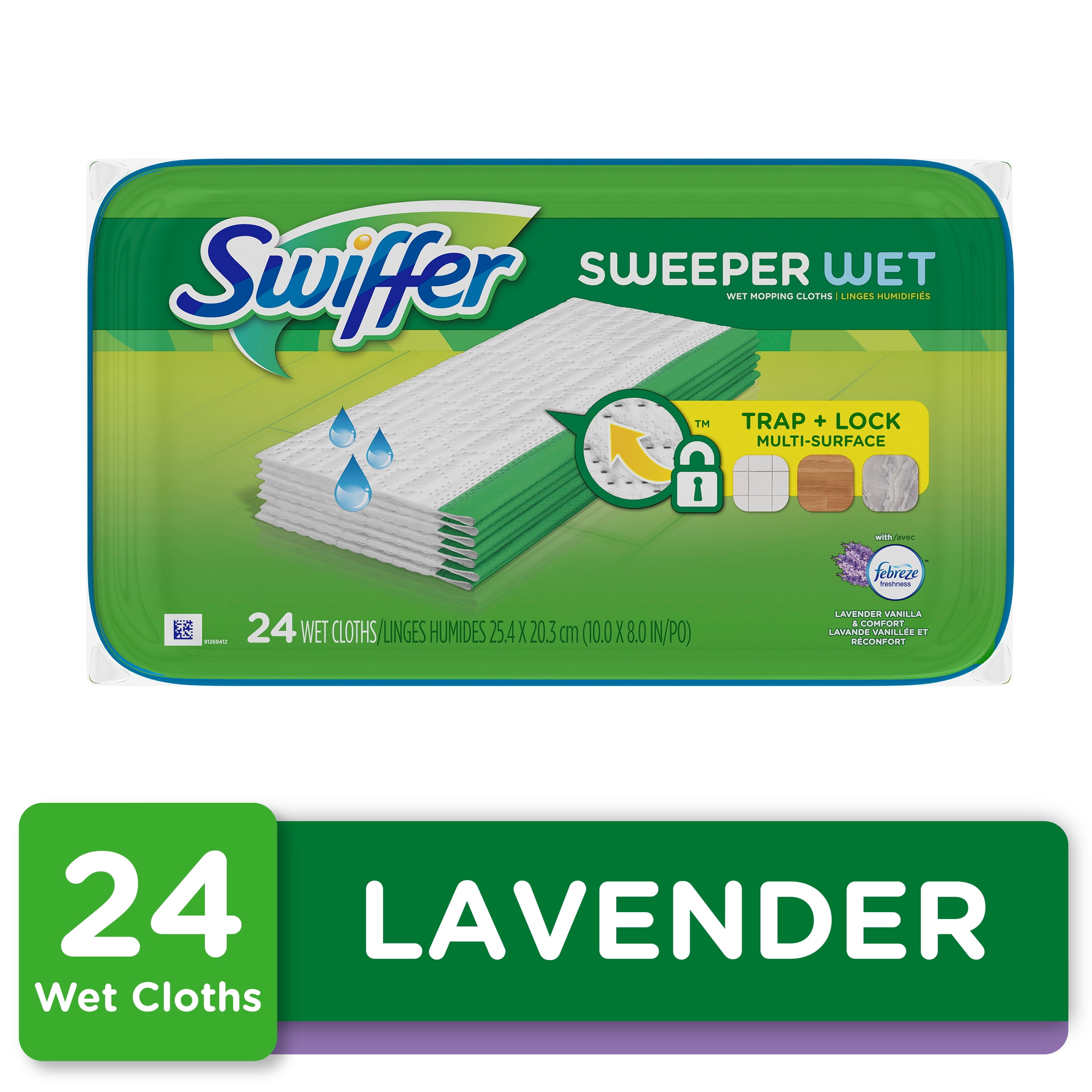 Swiffer Sweeper Wet Refills Open Window Fresh 32ct x 2 = 64 Mopping Cloths