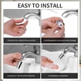 thumbnail image 5 of Queilt 80° Swivel Faucet Aerators, M24 Aerator Water Saving Faucet, 2 Modes Wide Angle Rotatable Kitchen Faucet Nozzle Chrome, 5 of 5