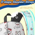 thumbnail image 5 of White Cat and Heart White Pattern 17" Waterproof Oxford School Backpacks for Teens, S-Shape Padded Straps, for School, Travel, Hiking, Camping, 5 of 5