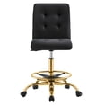 thumbnail image 5 of Computer Work Desk Chair, Gold Black, Velvet, Home Office Business, Modern Contemporary Boutique HB33562, 5 of 9