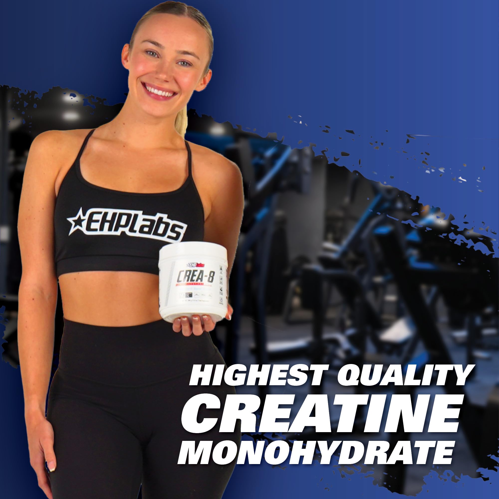 EHP Labs CREA-8 Polvo de Monohidrato de Creatina - Polvo de Creatina sin Sabor para Crecimiento Muscular, Aumento de Fuerza, Mayor Producción de Energía y Mejor Rendimiento - 100 porciones (500g) 7