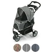Gen7Pets Promenade 4 Wheeled 35"L Pet Stroller for Dogs up to 50 lb, Black Onyx, 20 lb