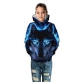 thumbnail image 4 of Sudadera con capucha y estampado de lobo en 3d para niños y niñas, sudadera, jersey, Top ABlue4-5 años, 4 of 5