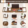 thumbnail image 3 of Bandeja de bañera de madera de teca Caddy Banlilu, tamaño ampliable, 3 of 6