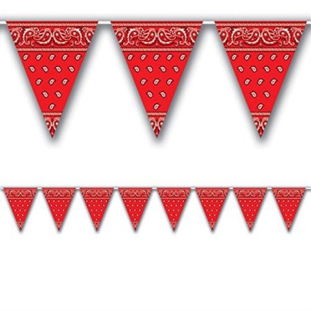 bandana pennant banner party accessory (value 3-pack)