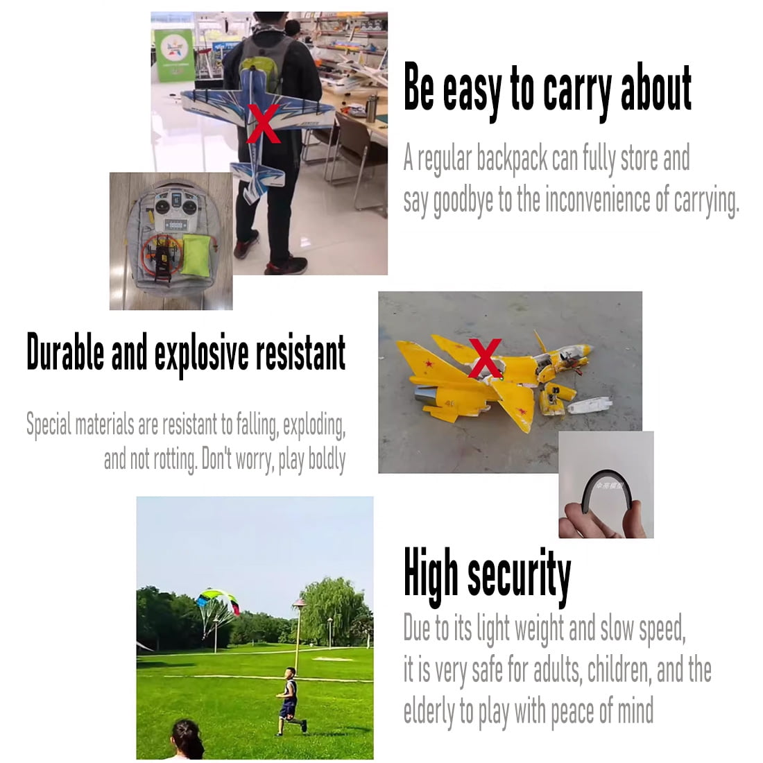 2.4G RC Electric Stunt Mini Paraglider Model High-Altitude Stunt Flight Paraglider for Outdoor, Gift for Adults (RTF /Random Color)