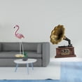 thumbnail image 2 of Estatua de flamenco de resina, escultura de ave, decoración para el hogar, chimenea, arte moderno, figura de jardín con soporte de metal para estanque, 2 of 8